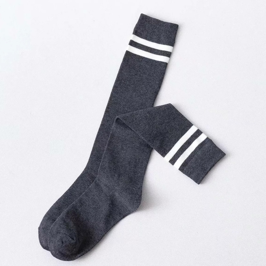 Ms Calf Socks Two Bars Two Bars Stockings And Knee Socks Stripe Batch Tall Winter Sports Socks Pure Cotton